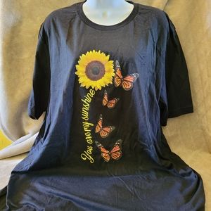 You are my sunshine with sunflower and butterfly